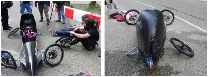 The aftermath of the crash — "best crash of the year" Guy Martin (Photos Christina King)