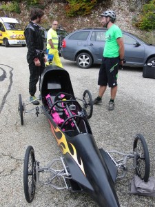 Safety harness and ambulance crew on hand (photo Christina King)
