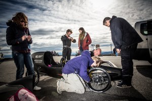 Checking camber and toe-in angles (photo Channel 4)